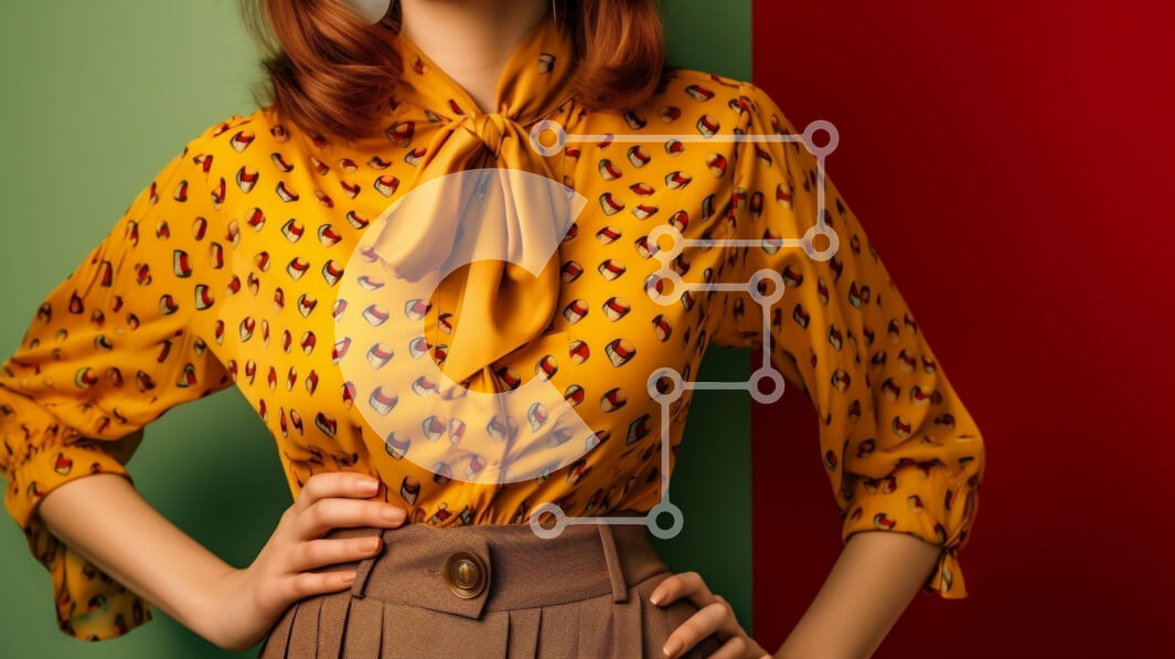 Intra Συλλεκτικό Ξύλινο Παζλ Plywood  4mm - Μοντέρνα γυναίκα με πουά μπλούζα και pencil φούστα Σε Ξύλινο Κουτί - Διαστάσεις Puzzle: 10x10 cm – 25 κομμάτια