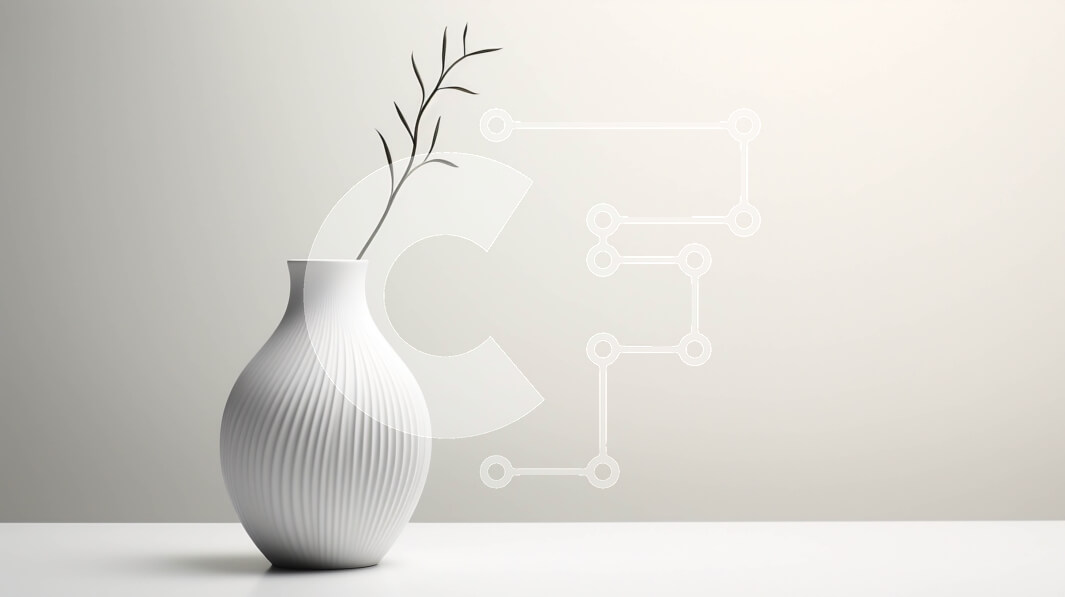 Intra Συλλεκτικό Ξύλινο Παζλ Plywood  4mm - Μοντέρνο λευκό βάζο στο τραπέζι με μονό βλαστό φυτού Σε Ξύλινο Κουτί - Διαστάσεις Puzzle: 10x10 cm – 25 κομμάτια