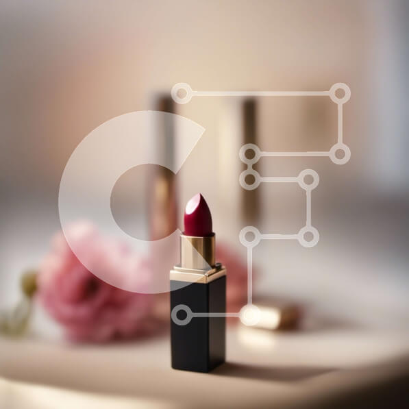 Σετ των 2 Intra Συλλεκτικό Ξύλινο Παζλ Plywood  4mm - Κοντινό πλάνο κόκκινο κραγιόν σε λευκή επιφάνεια Σε Ξύλινο Κουτί - Διαστάσεις: 10x10 cm – 25 κομμάτια