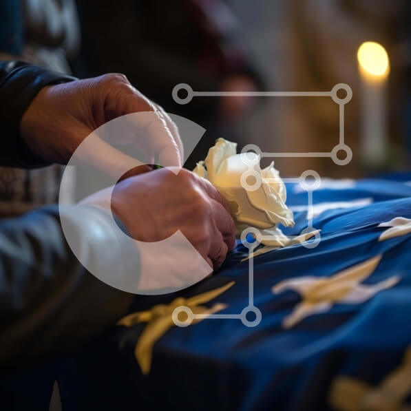 Intra Συλλεκτικό Ξύλινο Παζλ Plywood  4mm - Αφιέρωμα για την Ημέρα Μνήμης με Αμερικανική Σημαία και Λευκό Τριαντάφυλλο Σε Ξύλινο Κουτί - Διαστάσεις: 10x10 cm – 25 κομμάτια