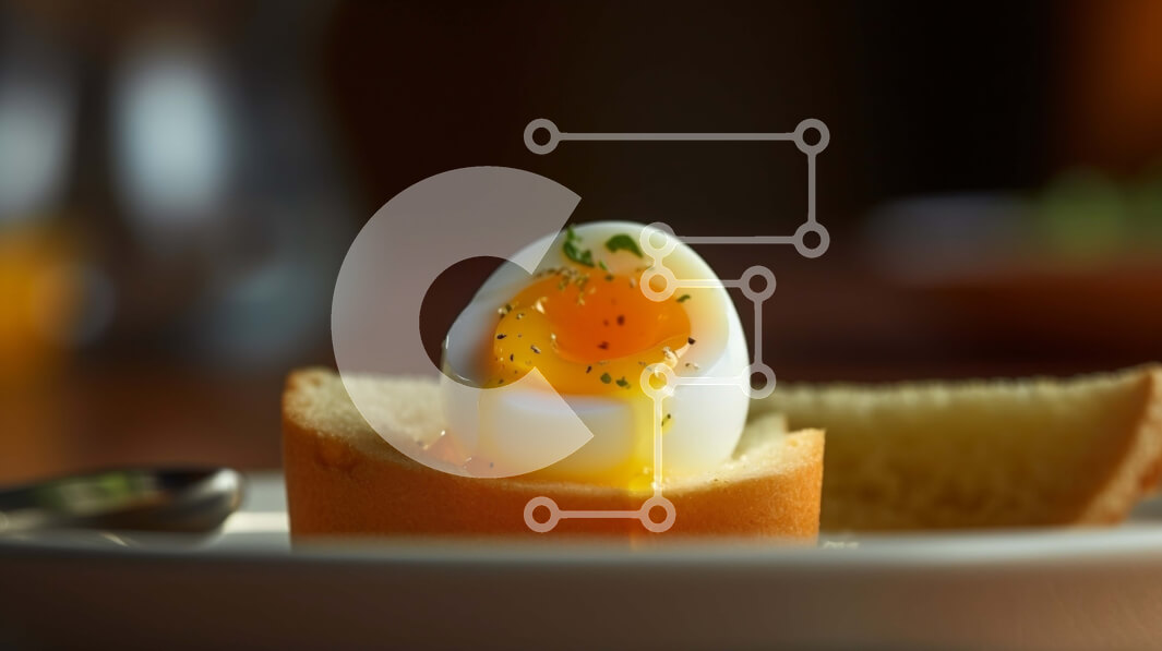 Σετ των 2 Intra Συλλεκτικό Ξύλινο Παζλ Plywood  4mm - Σκληρό βραστό αυγό με φρυγανισμένο ψωμί Σε Ξύλινο Κουτί - Διαστάσεις: 10x10 cm – 25 κομμάτια