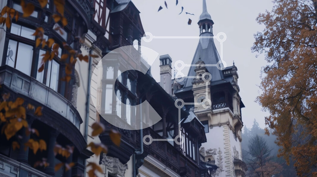 Intra Συλλεκτικό Ξύλινο Παζλ Plywood  4mm - Παλιό κτήριο με καμπαναριό και ιπτάμενα πουλιά Σε Ξύλινο Κουτί - Διαστάσεις Puzzle: 10x10 cm – 25 κομμάτια