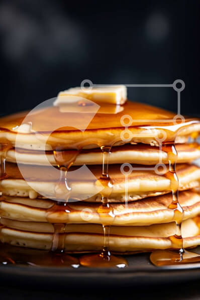 Σετ των 2 Intra Συλλεκτικό Ξύλινο Παζλ Plywood  4mm - Λαχταριστές τηγανίτες με σιρόπι Σε Ξύλινο Κουτί - Διαστάσεις: 10x10 cm – 25 κομμάτια