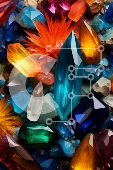 Intra Συλλεκτικό Ξύλινο Παζλ Plywood  4mm - Όμορφη εικόνα ενός σωρού πολύχρωμων πολύτιμων λίθων Σε Ξύλινο Κουτί - Διαστάσεις: 10x10 cm – 25 κομμάτια