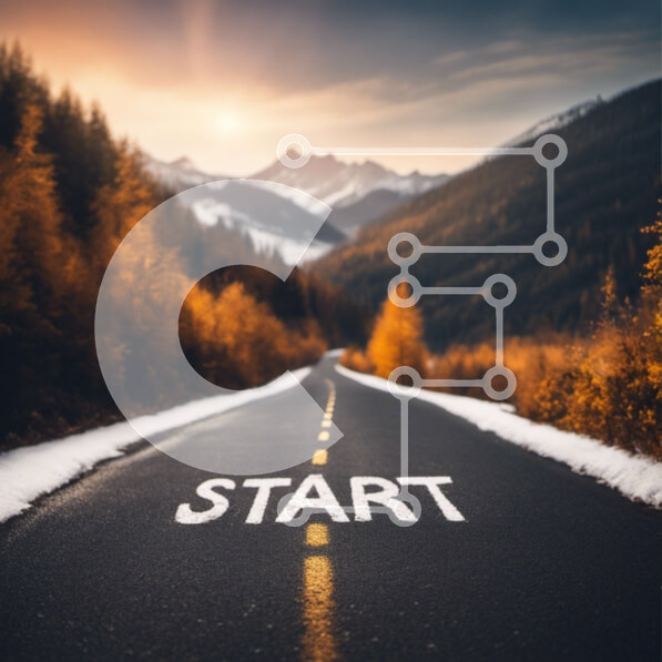 Intra Συλλεκτικό Ξύλινο Παζλ Plywood  4mm - Ξεκινήστε το δρόμο με φόντο δέντρα και βουνά Σε Ξύλινο Κουτί - Διαστάσεις Puzzle: 10x10 cm – 25 κομμάτια