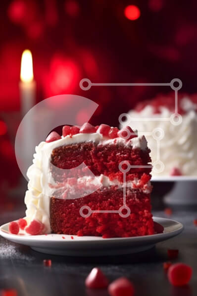 Σετ των 2 Intra Συλλεκτικό Ξύλινο Παζλ Plywood  4mm - Λαχταριστό κόκκινο βελούδινο κέικ με αναμμένο κερί Σε Ξύλινο Κουτί - Διαστάσεις: 10x10 cm – 25 κομμάτια