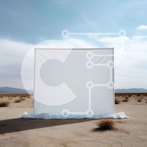 Intra Συλλεκτικό Ξύλινο Παζλ Plywood  4mm - Κενός λευκός καμβάς σε ένα άγονο τοπίο της ερήμου Σε Ξύλινο Κουτί - Διαστάσεις: 10x10 cm – 25 κομμάτια