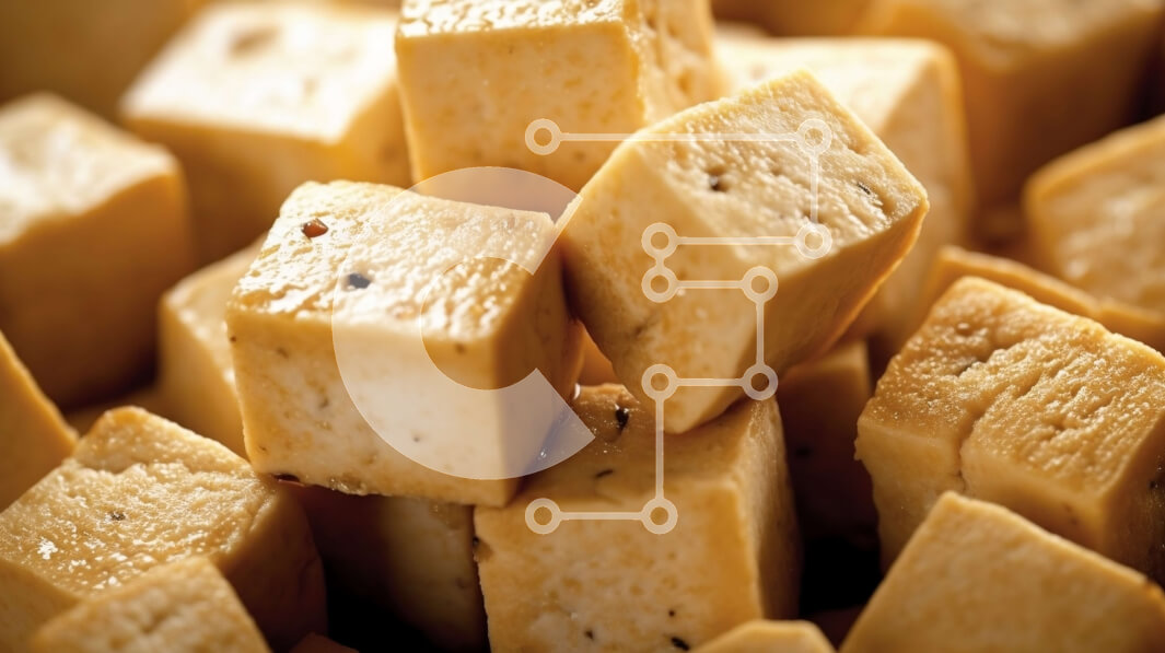 Σετ των 2 Intra Συλλεκτικό Ξύλινο Παζλ Plywood  4mm - Εύγευστη κινηματογράφηση σε πρώτο πλάνο των λιωμένων λευκών κύβων τυριού Cheddar Σε Ξύλινο Κουτί - Διαστάσεις: 10x10 cm – 25 κομμάτια