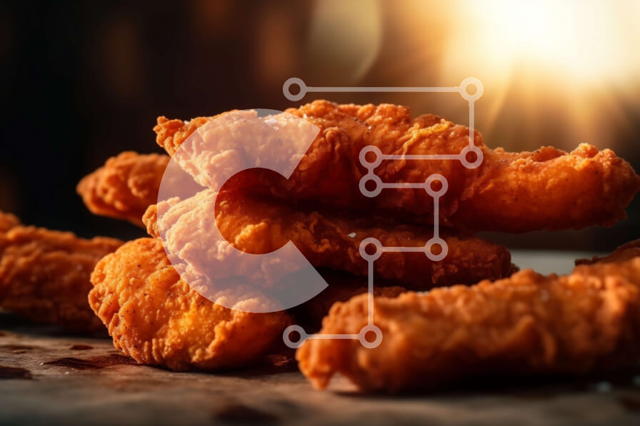 Σετ των 2 Intra Συλλεκτικό Ξύλινο Παζλ Plywood  4mm - Νόστιμα τηγανητά φτερά κοτόπουλου με τραγανό εξωτερικό και ζουμερό εσωτερικό Σε Ξύλινο Κουτί - Διαστάσεις: 10x10 cm – 25 κομμάτια