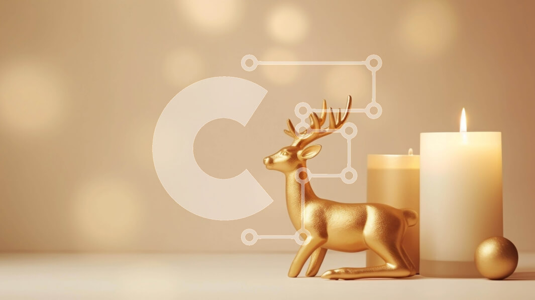 Intra Συλλεκτικό Ξύλινο Παζλ Plywood  4mm - Χρυσό ειδώλιο ελαφιού και κεριά στο τραπέζι Σε Ξύλινο Κουτί - Διαστάσεις: 10x10 cm – 25 κομμάτια