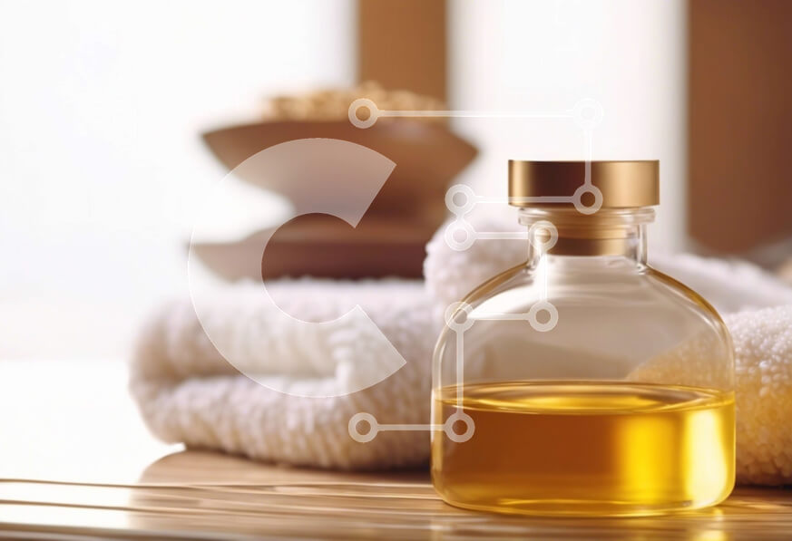 Intra Συλλεκτικό Ξύλινο Παζλ Plywood  4mm - Μπουκάλι ελαιόλαδο με πετσέτες σε τραπέζι Σε Ξύλινο Κουτί - Διαστάσεις Puzzle: 10x10 cm – 25 κομμάτια