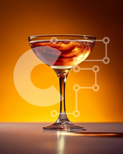 Σετ των 2 Intra Συλλεκτικό Ξύλινο Παζλ Plywood  4mm - Δροσιστικό κοκτέιλ σε ποτήρι με κόκκινο υγρό Σε Ξύλινο Κουτί - Διαστάσεις: 10x10 cm – 25 κομμάτια