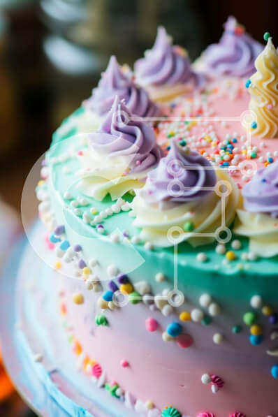 Σετ των 2 Intra Συλλεκτικό Ξύλινο Παζλ Plywood  4mm - Πολύχρωμη τούρτα γενεθλίων με κερί και πασπάλισμα Σε Ξύλινο Κουτί - Διαστάσεις: 10x10 cm – 25 κομμάτια