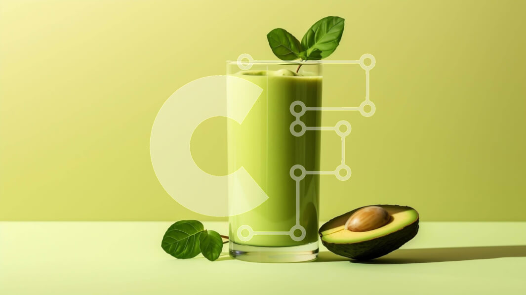 Σετ των 2 Intra Συλλεκτικό Ξύλινο Παζλ Plywood  4mm - Ποτήρι πράσινο Smoothie με αβοκάντο Σε Ξύλινο Κουτί - Διαστάσεις: 10x10 cm – 25 κομμάτια