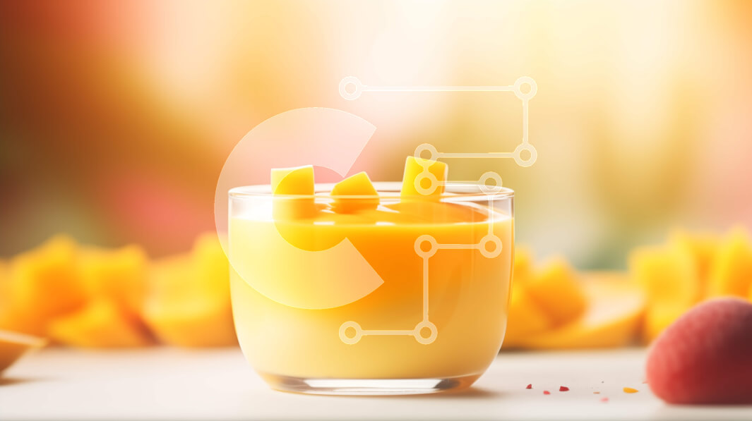 Σετ των 2 Intra Συλλεκτικό Ξύλινο Παζλ Plywood  4mm - Ποτήρι Mango Smoothie με φρέσκες φέτες μάνγκο Σε Ξύλινο Κουτί - Διαστάσεις: 10x10 cm – 25 κομμάτια