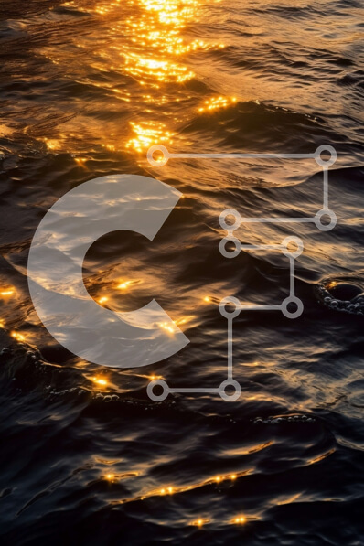 Σετ των 2 Intra Συλλεκτικό Ξύλινο Παζλ Plywood  4mm - Όμορφο ηλιοβασίλεμα με ωκεάνια κύματα και αντανακλάσεις Σε Ξύλινο Κουτί - Διαστάσεις: 10x10 cm – 25 κομμάτια