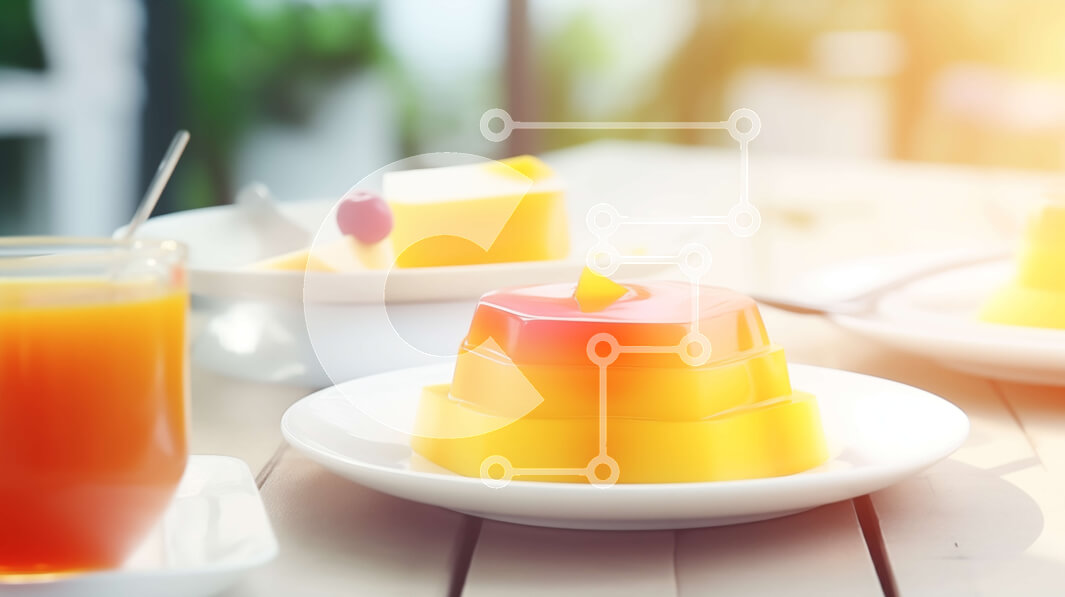 Σετ των 2 Intra Συλλεκτικό Ξύλινο Παζλ Plywood  4mm - Τραπέζι με επιδόρπια και χυμό πορτοκαλιού Σε Ξύλινο Κουτί - Διαστάσεις: 10x10 cm – 25 κομμάτια