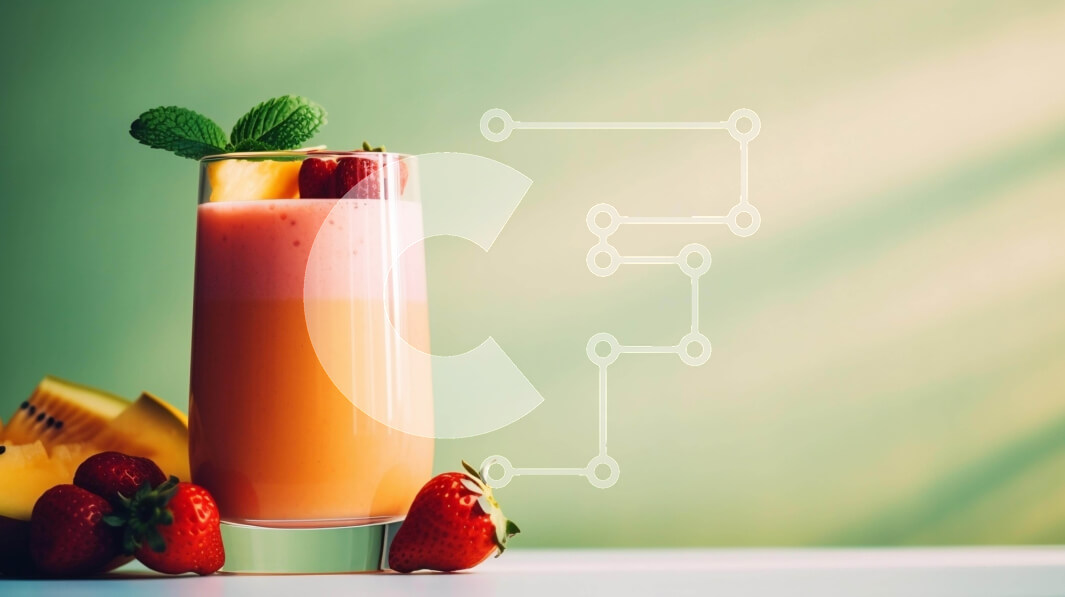 Σετ των 2 Intra Συλλεκτικό Ξύλινο Παζλ Plywood  4mm - Δροσιστικό smoothie πορτοκαλιού με φράουλες, μπανάνες και μάνγκο Σε Ξύλινο Κουτί - Διαστάσεις: 10x10 cm – 25 κομμάτια