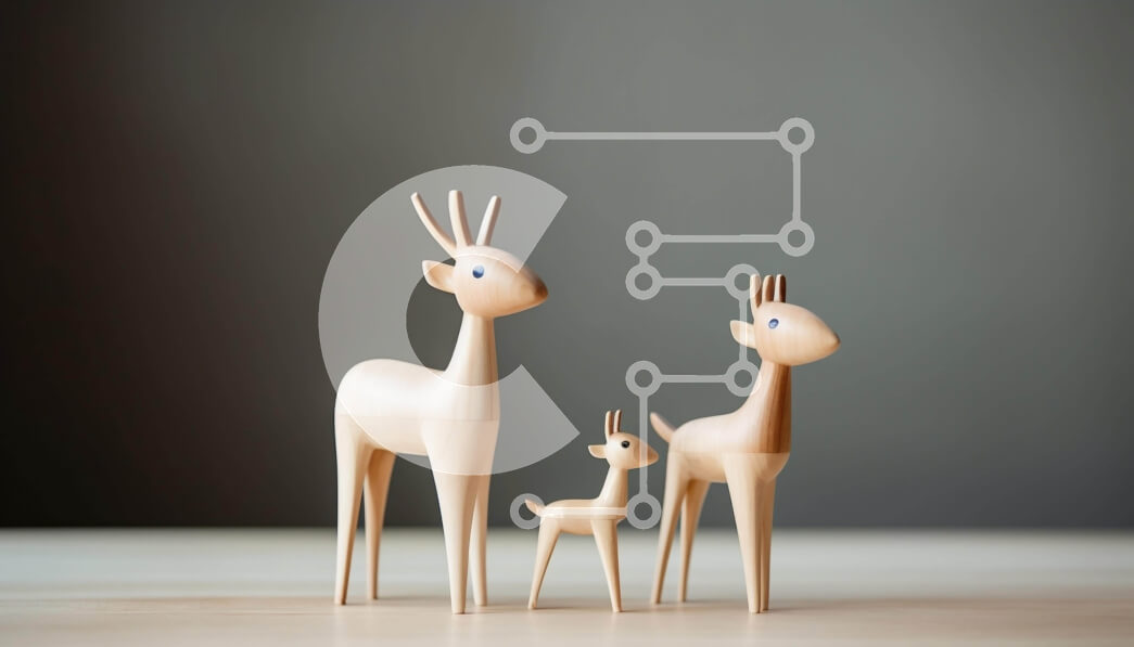 Intra Συλλεκτικό Ξύλινο Παζλ Plywood  4mm - Τρία ξύλινα ειδώλια ελαφιών στο τραπέζι Σε Ξύλινο Κουτί - Διαστάσεις: 10x10 cm – 25 κομμάτια