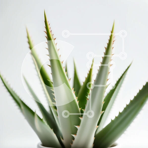 Intra Συλλεκτικό Ξύλινο Παζλ Plywood  4mm - Κομψό λευκό βάζο με ένα όμορφο φυτό αλόης βέρα Σε Ξύλινο Κουτί - Διαστάσεις: 10x10 cm – 25 κομμάτια