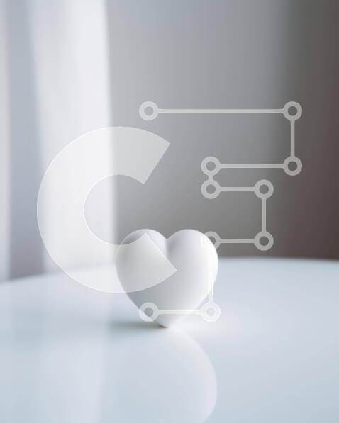 Intra Συλλεκτικό Ξύλινο Παζλ Plywood  4mm - Λευκό ειδώλιο σε σχήμα καρδιάς σε άδειο τραπέζι Σε Ξύλινο Κουτί - Διαστάσεις: 10x10 cm – 25 κομμάτια