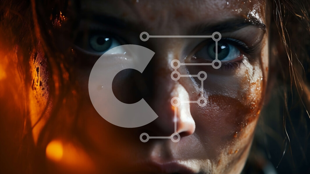 Intra Συλλεκτικό Ξύλινο Παζλ Plywood  4mm - Πορτρέτο μιας γυναίκας με μακριά καστανά μαλλιά και μπλε μάτια Σε Ξύλινο Κουτί - Διαστάσεις Puzzle: 10x10 cm – 25 κομμάτια