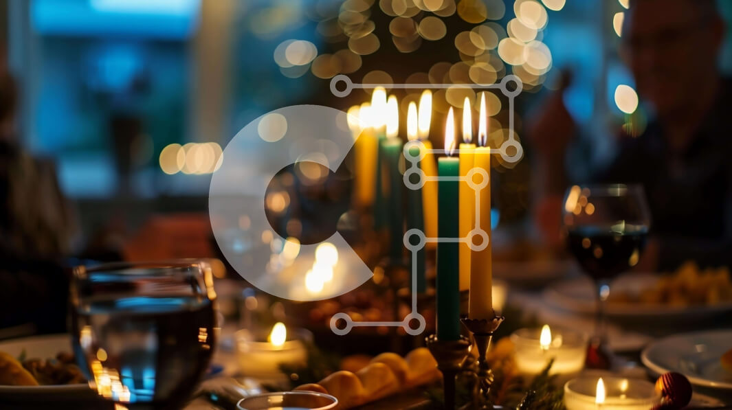 Σετ των 2 Intra Συλλεκτικό Ξύλινο Παζλ Plywood  4mm - Τραπεζαρία με αναμμένα κεριά και νόστιμο φαγητό Σε Ξύλινο Κουτί - Διαστάσεις: 10x10 cm – 25 κομμάτια