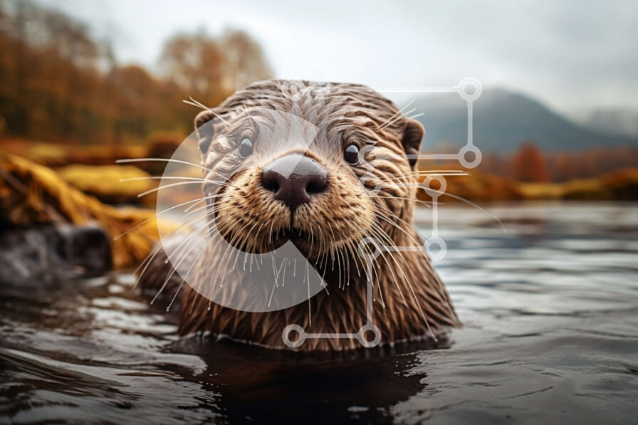 Σετ των 2 Intra Συλλεκτικό Ξύλινο Παζλ Plywood  4mm - Αξιολάτρευτη κοντινή εικόνα του προσώπου μιας ενυδρίδας Σε Ξύλινο Κουτί - Διαστάσεις: 10x10 cm – 25 κομμάτια