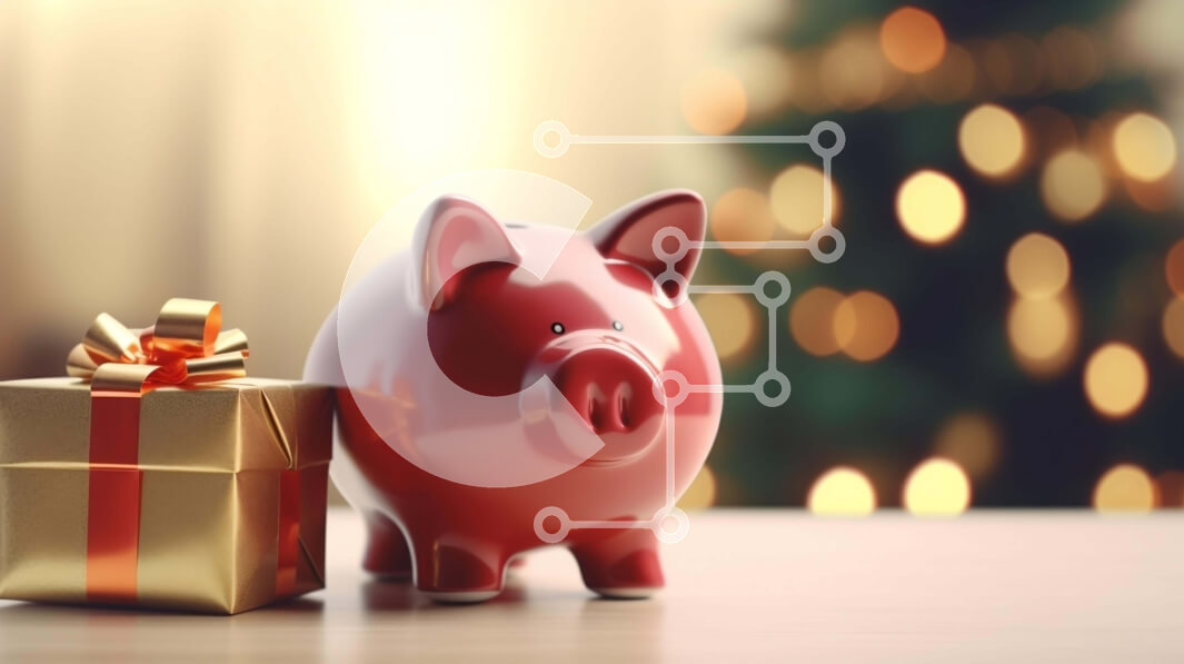 Intra Συλλεκτικό Ξύλινο Παζλ Plywood  4mm - Εορταστική σκηνή με κόκκινο κουμπαρά και κουτί δώρου Σε Ξύλινο Κουτί - Διαστάσεις: 10x10 cm – 25 κομμάτια