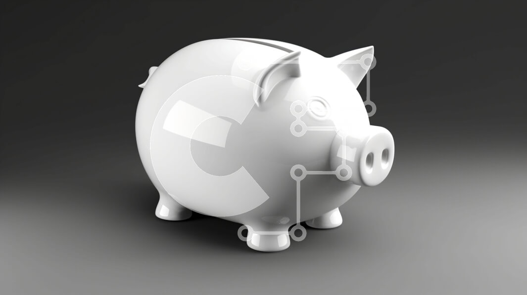 Intra Συλλεκτικό Ξύλινο Παζλ Plywood  4mm - Λευκός κουμπαράς σε γκρι φόντο Σε Ξύλινο Κουτί - Διαστάσεις: 10x10 cm – 25 κομμάτια