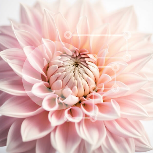 Intra Συλλεκτικό Ξύλινο Παζλ Plywood  4mm - Όμορφη κινηματογράφηση σε πρώτο πλάνο ενός ροζ λουλουδιού με λευκό φόντο Σε Ξύλινο Κουτί - Διαστάσεις: 10x10 cm – 25 κομμάτια