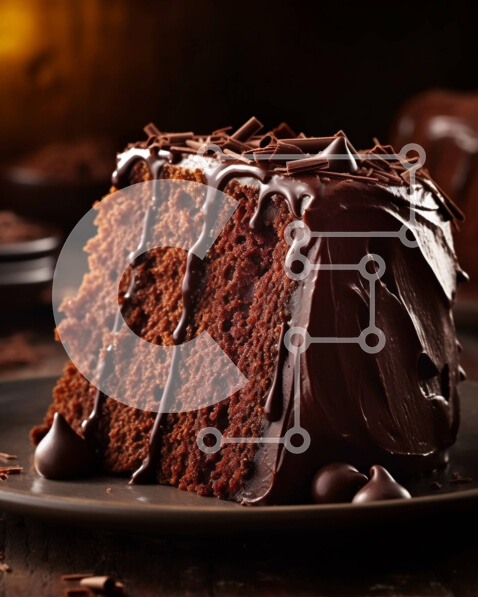 Σετ των 2 Intra Συλλεκτικό Ξύλινο Παζλ Plywood  4mm - Λαχταριστό κέικ σοκολάτας με πάγωμα σοκολάτας Σε Ξύλινο Κουτί - Διαστάσεις: 10x10 cm – 25 κομμάτια