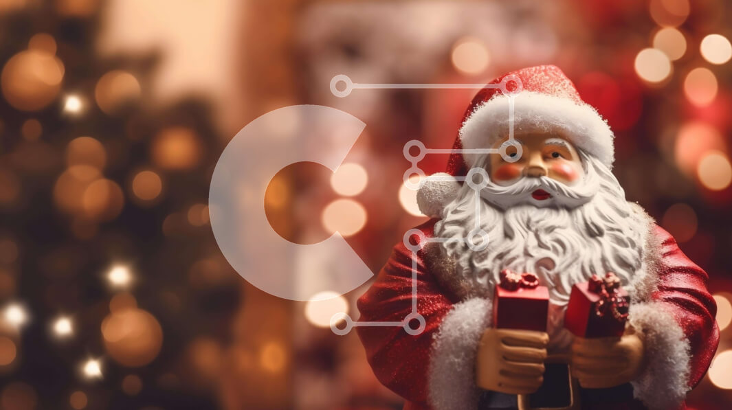 Intra Συλλεκτικό Ξύλινο Παζλ Plywood  4mm - Ειδώλιο Άγιου Βασίλη που κρατά ανοιχτό κουτί δώρου Σε Ξύλινο Κουτί - Διαστάσεις: 10x10 cm – 25 κομμάτια