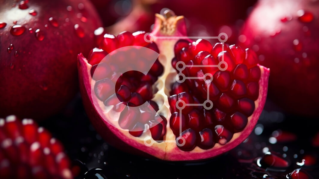 Σετ των 2 Intra Συλλεκτικό Ξύλινο Παζλ Plywood  4mm - Κοντινό πλάνο ώριμου ροδιού με εκτεθειμένους σπόρους Σε Ξύλινο Κουτί - Διαστάσεις: 10x10 cm – 25 κομμάτια