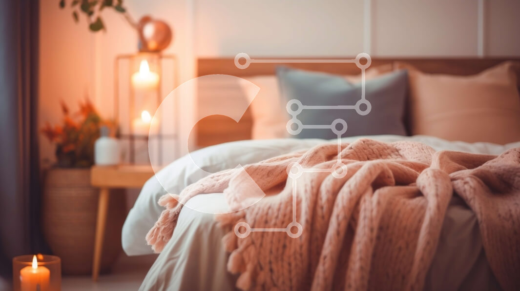 Intra Συλλεκτικό Ξύλινο Παζλ Plywood  4mm - Χαλαρωτικό άνετο υπνοδωμάτιο με άνετο κρεβάτι και αναμμένα κεριά Σε Ξύλινο Κουτί - Διαστάσεις Puzzle: 10x10 cm – 25 κομμάτια