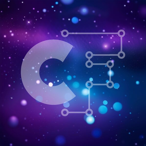 Intra Συλλεκτικό Ξύλινο Παζλ Plywood  4mm - Φουτουριστικό και κοσμικό μωβ και μπλε αφηρημένο φόντο Σε Ξύλινο Κουτί - Διαστάσεις Puzzle: 10x10 cm – 25 κομμάτια