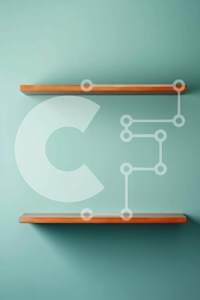 Intra Συλλεκτικό Ξύλινο Παζλ Plywood  4mm - Μινιμαλιστική εικόνα άδειων ξύλινων ραφιών σε γαλάζιο τοίχο Σε Ξύλινο Κουτί - Διαστάσεις Puzzle: 10x10 cm – 25 κομμάτια