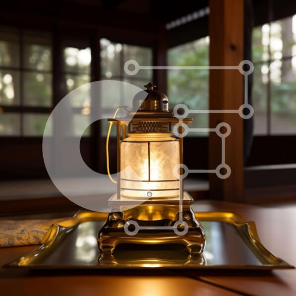 Intra Συλλεκτικό Ξύλινο Παζλ Plywood  4mm - Δίσκος αντίκα με φανάρι και βιβλία Σε Ξύλινο Κουτί - Διαστάσεις Puzzle: 10x10 cm – 25 κομμάτια