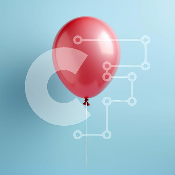 Intra Συλλεκτικό Ξύλινο Παζλ Plywood  4mm - Κόκκινο μπαλόνι που επιπλέει στον αέρα Σε Ξύλινο Κουτί - Διαστάσεις Puzzle: 10x10 cm – 25 κομμάτια