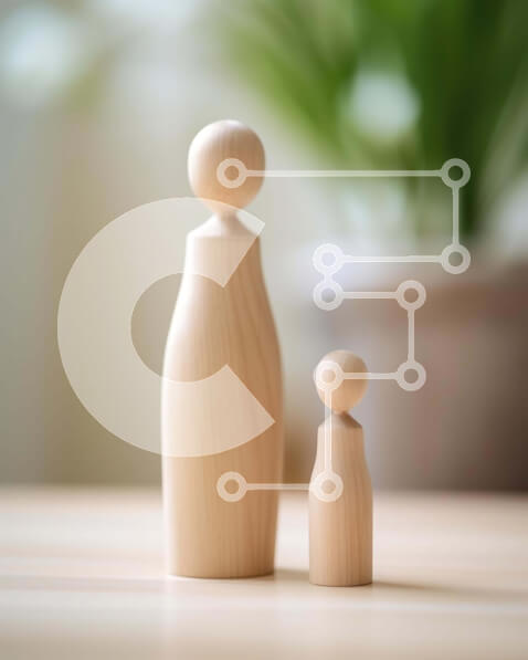 Intra Συλλεκτικό Ξύλινο Παζλ Plywood  4mm - Ξύλινα ειδώλια σε ένα τραπέζι με πράσινο Σε Ξύλινο Κουτί - Διαστάσεις Puzzle: 10x10 cm – 25 κομμάτια