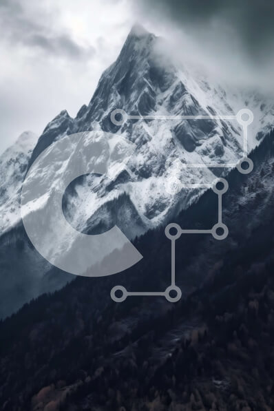 Intra Συλλεκτικό Ξύλινο Παζλ Plywood  4mm - Όμορφη εικόνα της χιονισμένης οροσειράς με τα σύννεφα Σε Ξύλινο Κουτί - Διαστάσεις Puzzle: 10x10 cm – 25 κομμάτια