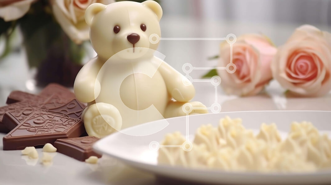 Intra Συλλεκτικό Ξύλινο Παζλ Plywood  4mm - Λευκό αρκουδάκι με σοκολάτες και τριαντάφυλλα για γιορτές Σε Ξύλινο Κουτί - Διαστάσεις: 10x10 cm – 25 κομμάτια