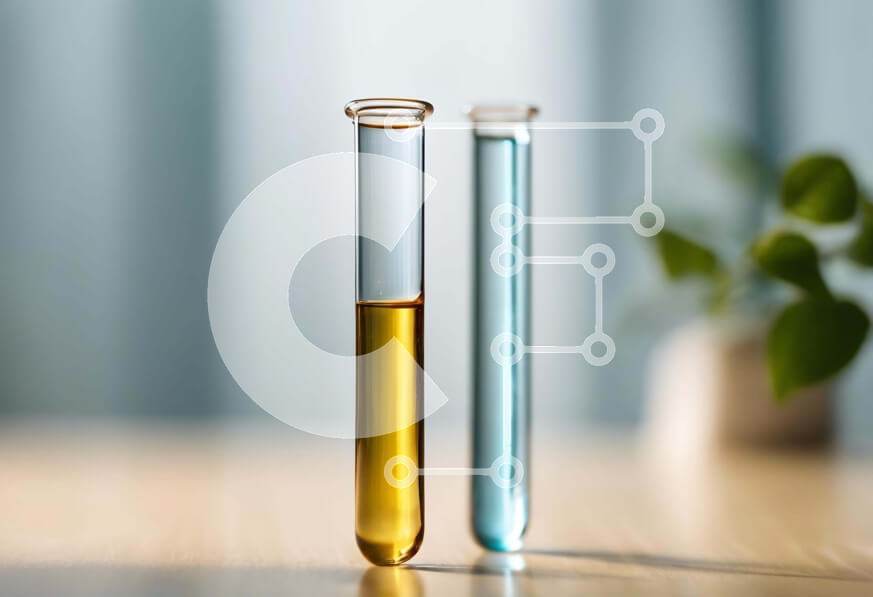 Intra Συλλεκτικό Ξύλινο Παζλ Plywood  4mm - Πολύχρωμοι δοκιμαστικοί σωλήνες σε ένα επιστημονικό εργαστήριο Σε Ξύλινο Κουτί - Διαστάσεις Puzzle: 10x10 cm – 25 κομμάτια