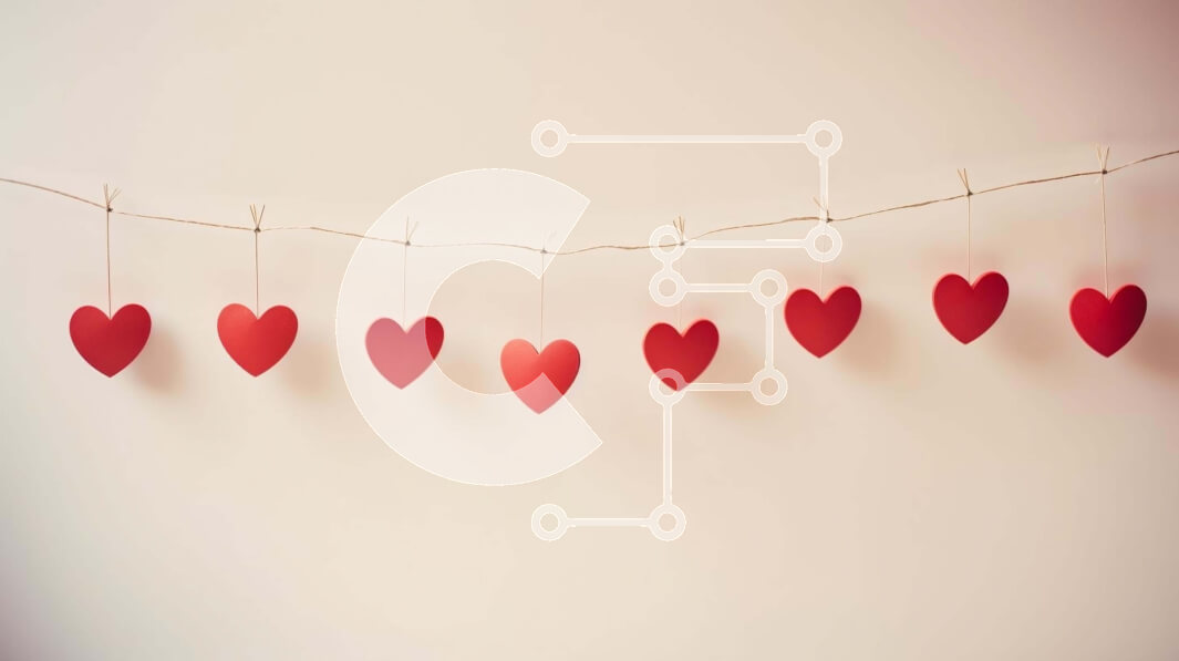 Intra Συλλεκτικό Ξύλινο Παζλ Plywood  4mm - Κόκκινα χάρτινα κοψίματα σε σχήμα καρδιάς που κρέμονται από την οροφή Σε Ξύλινο Κουτί - Διαστάσεις: 10x10 cm – 25 κομμάτια