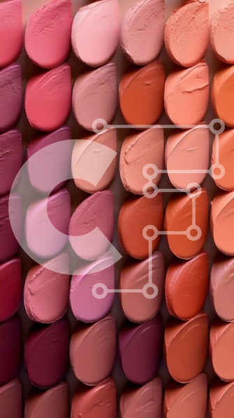 Intra Συλλεκτικό Ξύλινο Παζλ Plywood  4mm - Όμορφη εικόνα με κραγιόν σε διαφορετικές αποχρώσεις του ροζ, του ροδακινί και του κοραλί Σε Ξύλινο Κουτί - Διαστάσεις Puzzle: 10x10 cm – 25 κομμάτια