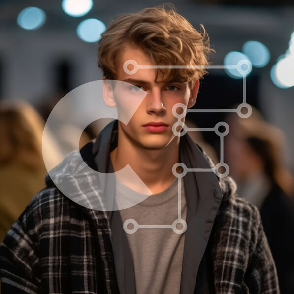 Σετ των 2 Intra Συλλεκτικό Ξύλινο Παζλ Plywood  4mm - Κομψό καρό πουκάμισο και μαύρο σακάκι στο μοντέλο Runway Σε Ξύλινο Κουτί - Διαστάσεις: 10x10 cm – 25 κομμάτια