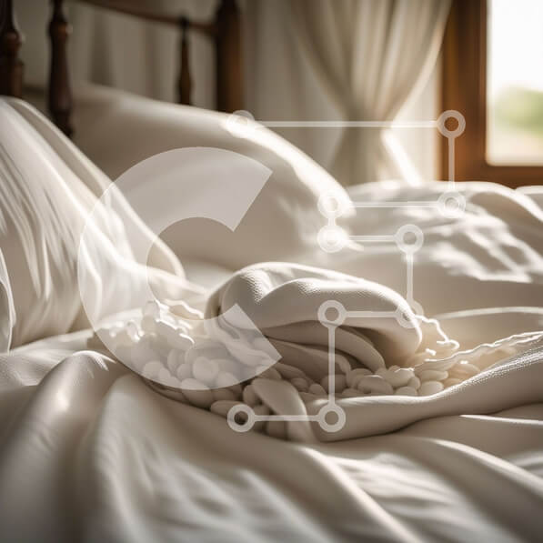 Intra Συλλεκτικό Ξύλινο Παζλ Plywood  4mm - Άνετο και άνετο λευκό κρεβάτι με τραγανά σεντόνια και βελούδινα μαξιλάρια Σε Ξύλινο Κουτί - Διαστάσεις Puzzle: 10x10 cm – 25 κομμάτια