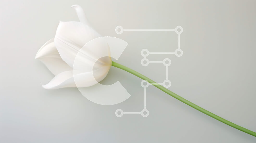 Intra Συλλεκτικό Ξύλινο Παζλ Plywood  4mm - Λευκό λουλούδι σε γκρι φόντο Σε Ξύλινο Κουτί - Διαστάσεις: 10x10 cm – 25 κομμάτια