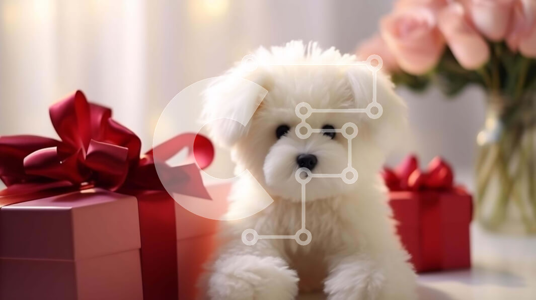 Intra Συλλεκτικό Ξύλινο Παζλ Plywood  4mm - Αρκουδάκι με κόκκινα κουτιά δώρων και λουλούδια Σε Ξύλινο Κουτί - Διαστάσεις: 10x10 cm – 25 κομμάτια