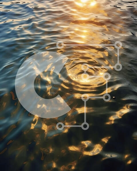 Intra Συλλεκτικό Ξύλινο Παζλ Plywood  4mm - Όμορφο ηλιοβασίλεμα πάνω από μια ήρεμη θάλασσα με κυματισμούς στο νερό Σε Ξύλινο Κουτί - Διαστάσεις: 10x10 cm – 25 κομμάτια